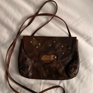 Barganza Leather Mini Bag, Color: Brown mall crossbody leather Barganza purse.